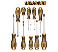 Cacciaviti Calamitati Cr-V INGCO kit 10 Impugnatura ergonomica Punta magnetica
