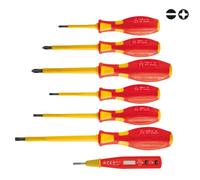 SET DA ELETTRICISTA 7 PEZZI CACCIAVITE MANICO ISOLATO PROTEZ.1000V + CERCAFASE