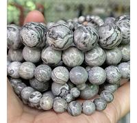 CACCOLA CAMPANTE PENDANTE PERCHE Pietro Naturale 4 6 8 10 mm Perle Jaspers per Gioielli Che producono Una Collana Bracciale Fai -da -Te (Colore: Giada Azzurra, Dimensione: da 6 mm da 59 a 61pc)