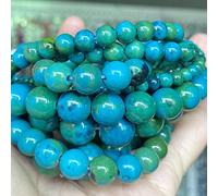 CACCOLA CAMPANTE PENDANTE PERCHE Pietro Naturale 4 6 8 10 mm Perle Jaspers per Gioielli Che producono Una Collana Bracciale Fai -da -Te (Colore: Giada Azzurra, Dimensione: da 6 mm da 59 a 61pc)