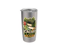 CACHE LOG READY Mappa Bussola Percorso Bicchiere termico in acciaio inox doppia parete