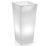 Cache-Pot Genesis Quadrato alto H 70 cm con luce LED OUTDOOR BATTERY RGBW