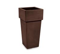 Cache pot quadrato in resina "Gemini" h. 100 cm.