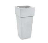 Cache pot quadrato in resina "Gemini" h. 70 cm.