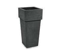 Cache pot quadrato in resina "Gemini" h. 70 cm.