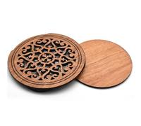 Cache Rosace De Guitare Copertura della buca in legno for chitarra multi tipo Blocco supporto for buca sonora Legno tampone(Color 4)