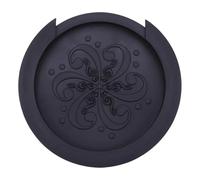 Cache Rosace De Guitare Copertura for foro sonoro for chitarra Accessorio debole in silicone acustico da 3,9 pollici(Black)