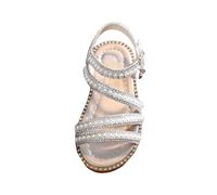 Cachi Sandali Bambina Estivi Elegante Ragazze Principessa Sandali Aperta Sandalo Da Bambini Leggeri Morbidi Sandaletti Per Spiaggia Scarpe Ballerina Con Cinturino Regolabile Fibbia Piatte 22 Arancione