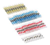 CACHOR 100pcs saldatura Seal cavo di collegamento, termorestringenti terminali elettrico isolati marine impermeabile Automotive rame connettori con custodia (35RED 30BLUE 25 bianco 10YELLOW)