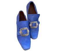 Cachorro 1 Paio Medievale Rinascimento Halloween Scarpe da Uomo, Vintage Stivali Jazz in Pelle, Accessori da Escursionismo Casual All'aperto Costumi Cosplay Oggetti di Scena,Blu,38