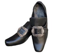 Cachorro 1 Paio Medievale Rinascimento Halloween Scarpe da Uomo, Vintage Stivali Jazz in Pelle, Accessori da Escursionismo Casual All'aperto Costumi Cosplay Oggetti di Scena,Nero,42