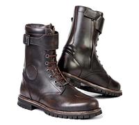 Cachorro 1 Paio Stivali Corti in Pelle Steampunk, Medievale retrò Moda Allacciatura Cinghia Cavaliere Stivali per L'uso Quotidiano, Costumi da Campeggio All'aperto,Marrone,43