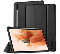 CACOE Cover Compatibile con Samsung Galaxy Tab S7 FE/S8+/S7+ Plus,Nero | Cover con Samsung Galaxy Tab S7 FE 12.4 5G/ S8+ Plus 5G 2022/ S7+ Plus 12.4 con Funzione Leggio Slim in Pelle