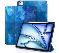 CACOE Cover Custodia Compatibile con iPad Air 13 Pollici M3 2025, iPad Air 13 Pollici M2 2024, Ultra Sottile Smart Cover Case in Pelle, Estrella Azul