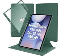 CACOE Custodia rotante a 360 per Samsung Galaxy Tab S10+/ S9+/ S9 FE+ Plus12.4" 2024 2023 (non per S10/S10 FE/S9/S9 FE), custodia acrilica antiurto, verde scuro