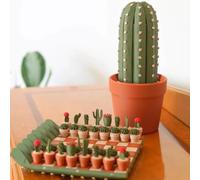 Cactichess - Set Di Scacchi a Tema Cactus Arrotolabile Avanzato, Set Di Scacchi a Tema Cactus Stampato in 3D Da 32 Pezzi,Set Di Scacchi a Tema Cactus Succulento, Amanti Delle Piante(
