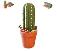 Cactichess - Set di scacchi arrotolabile a forma di cactus, scacchiera portatile con pezzi a tema cactus, con pezzi succulenti 3D, idea regalo e da viaggio unica(1pcs)