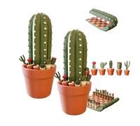 CACTICHESS, set di scacchi di cactus arrotolati, gioco da tavolo da cactus stampato in 3D con custodia per vaso e magneti gratuiti, pezzi a tema succulento stampato in 3D (2pcs)