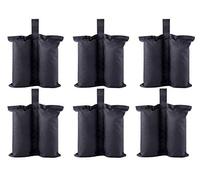 CACTIYE Borse per pesi per tenda a baldacchino pop-up, sacchi di sabbia per gambe per riparo istantaneo dal sole all'aperto (15 x 43 x 15 cm, nero)