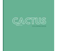 Cactus: A coloring book containing kawaii style characters with fun details and easy to fill in lines.