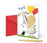 Cactus - Biglietto da grattare per compleanno con cuore, 1 pezzo