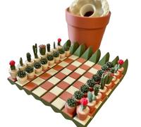CACTUS CHESS, set di cactus 32pc stampato in 3D, pezzi di pianta succulenti, 25x15x15 cm, materiali leggeri e portatili e robusti, per gli scacchi