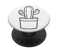 Cactus Design Pianta Minimalista Amante delle Piante PopSockets PopGrip Adesivo