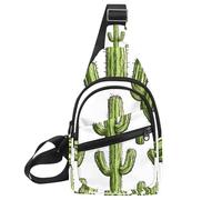Cactus Fiori Pietre (2) Sling Zaino Borsa, Multicolore 09, 11.8x7x1.5in/30x18x4cm