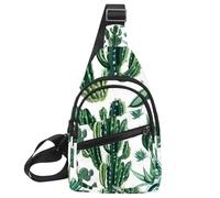 Cactus Fiori Pietre (2) Sling Zaino Borsa, Multicolore 19, 11.8x7x1.5in/30x18x4cm