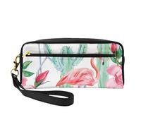 Cactus Flamingo Rose Flowers Print Makeup Bag per le donne Impermeabile Pouch Toiletry Scuola Ufficio Viaggi Uso quotidiano