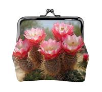 Cactus Floreale Bloom Stampa Vintage Pelle Cambiamento Borsa Elegante Piccolo Portamonete per le Donne Portafoglio Mini