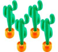 Cactus gonfiabili da 89,9 cm, ideali per feste messicane, feste estive hawaiane, spiaggia, piscina, 4 pezzi