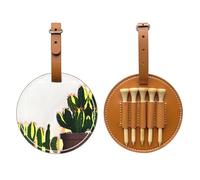 Cactus in Pot Brown Golf Tee Storage Bag - Facile da trasportare e più efficiente nel giocare a golf