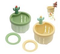 Cactus Kitchen 2 filtri di scarico, 2024 con 2 distanziatori, filtro per lavabo e lavello, adatto per lavandini oltre 7,8 cm (giallo)