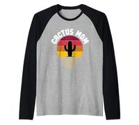 Cactus Mamma Succulente Pianta Pazzo Mamma Giardiniere Amante del Giardino Maglia con Maniche Raglan