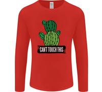 Cactus Non Può Toccare Questo Divertente Giardinaggio Uomo Manica Lunga T-Shirt