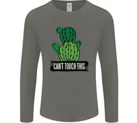 Cactus Non Può Toccare Questo Divertente Giardinaggio Uomo Manica Lunga T-Shirt