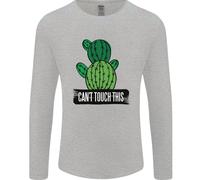 Cactus Non Può Toccare Questo Divertente Giardinaggio Uomo Manica Lunga T-Shirt