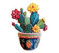 Cactus Puzzle - Puzzle in Legno, Gioco di Puzzle in Legno Rilassante Cactus -Le | Gioco di Puzzle per Adulti, Amici e Amanti con un Know-how Dipinto a Mano