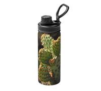 Cactus Stampa Stampa 18oz Sport Bollitore Isolato Bottiglia di Viaggio Versatile per Basket Outdoor