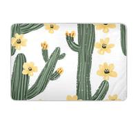 Cactus verde fiori gialli extra large riutilizzabili allenamento pipì pad per bambini resistente all'acqua bambino letto pipì pad fasciatoio culla materasso per bambini enuresi letto 132,1 cm L x 86,4