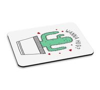 Cactus Wanna Hug PC Computer Mouse Pad - Divertente Citazione Carino Cuore