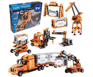 CaDA 10in1 Hafen-Set (Truck, Hänger, Gabelstapler, Lader, Kräne, Container UVM)