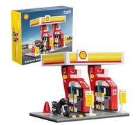CADA Benzinaio Shell Mini-Set costruzione-305 pz-+8-con Luci a LED (927DE66028)