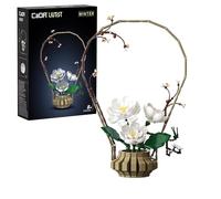 CaDA Grande vaso da fiori invernale asiatico, 990 pezzi, kit modello | Una divertente composizione floreale da costruire ed esporre