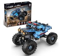 CaDA Monster Truck (telecomandato, con motori PRO), azzurro, 699 pezzi (compatibile ad esempio con Lego Technic 42099), C61008W
