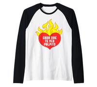 CADA Que Te veo, palpito Funny Love Heart Sayings Quote Maglia con Maniche Raglan