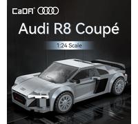 CaDA Set di auto da costruzione 1:24 con licenza ufficiale/Auto da corsa formula/Auto retrò classico/Supercar/Veicolo fuoristrada/Audi R8