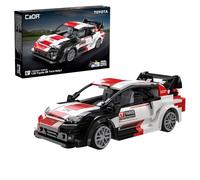 CaDA Toyota GR YARIS Rally 1 Car - 330 pezzi mattone modello kit C51096W | Auto con licenza ufficiale con funzionalità di controllo radio aggiuntive