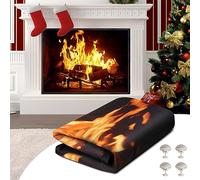 CADARA Copertura magnetica per camino, coperta blocca la perdita di calore durante la notte, tappo regolabile per risparmiare energia, isolamento del camino 83,8 cm di larghezza x 73,7 cm di altezza
